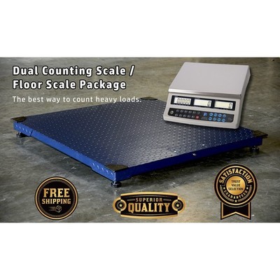 New 10,000x1lb Floor Scale with PS-C60KDN Dual Counting Scale Package 40''x40''