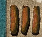 Lavic banded jasper slabs Vibrant green red yellow cabbing rough Mojave CA — photo 1