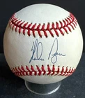 Nolan Ryan Signed Rawlings Brown-era American League Baseball Score Board COA