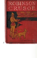 Vintage book The Life & Adventures of Robinson Crusoe by Daniel De Foe
