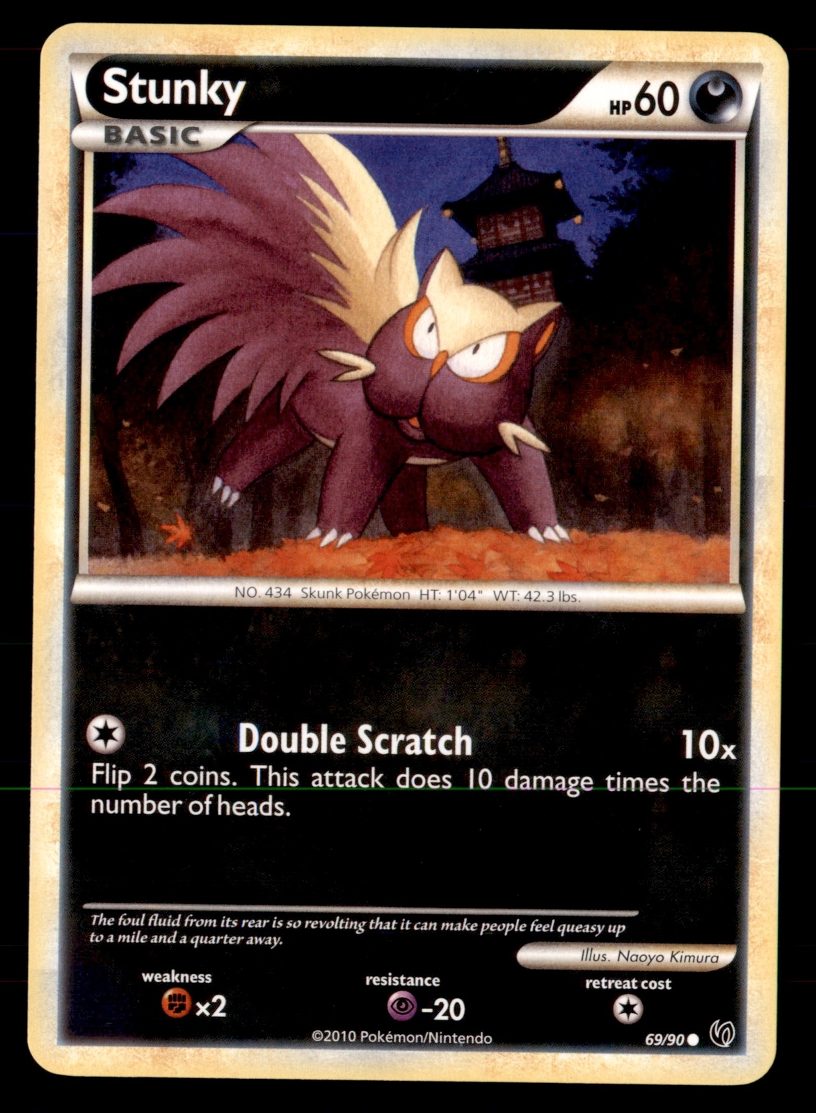 Pokemon Card Stunky Undaunted 69/90 NEAR MINT Non-Holo Common TCG!!!!!!!!!!!!!!!