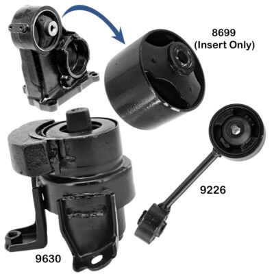 5-Piece Engine & Transmission Mount Kit For Toyota Sienna V6 3.5L (2011-2014 AWD) - Front, Rear, Torque Strut - View #2
