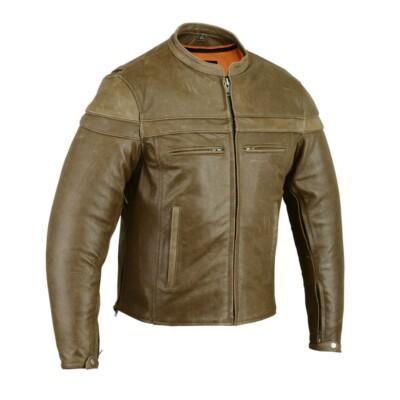 100% genuine leather jacket for men