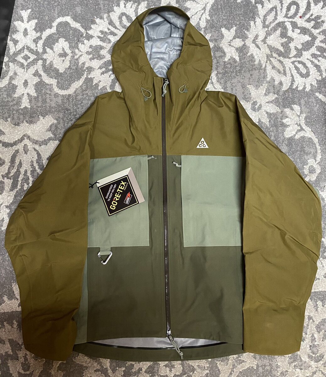 Nike ACG Gore-Tex Misery Ridge Jacket Olive Green Mens Sz Medium