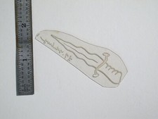 vtg 1960s 70s Tattoo Flash acetate stencil Tiny Dagger signed v5 KN1