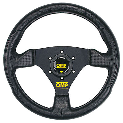 OMP Trecento Competition 300mm Diameter Polyurethane Steering Wheel - Black