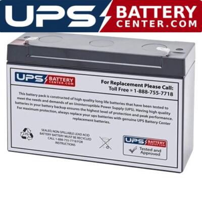 Delta DTM 612 6V 12Ah F1 Replacement Battery
