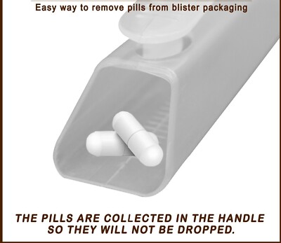 Weiße Pille Popper Blisterpackung Pillenlocher Tablettenentferner Popper Medizin Werkzeug