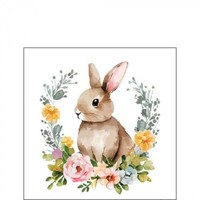 20 Papierservietten, Cocktail - Servietten Cute Easter Rabbit Ambiente 25X25Cm