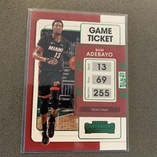 2021-22 PANINI CONTENDERS GAME TICKET GREEN BAM ADEBAYO HEAT