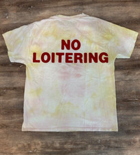 Travis Scott Skateboarding T Shirt Size M No Loitering Cactus Jack Tie Dye`