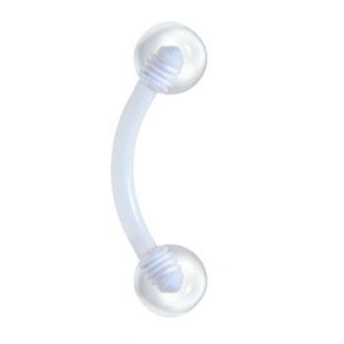 16G Curved Barbell Bioflex Retainer with 3mm Screw-fit Ball (1 Piece) TRL/16 - Afbeelding 1 van 1