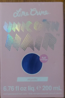 Lime Crime Unicorn Hair Dye Full Coverage Semi Permanent Mystic Blue 6.76 Fl New