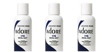 BL Adore Semi-Permanent Haircolor 178 Royal Navy 4 oz - THREE PACK
