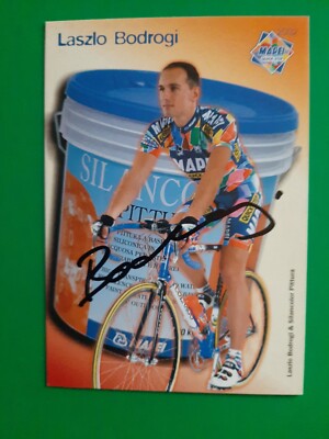 CYCLING cycling card LASZLO BODROGI team MAPEI Quick step 2002 signed