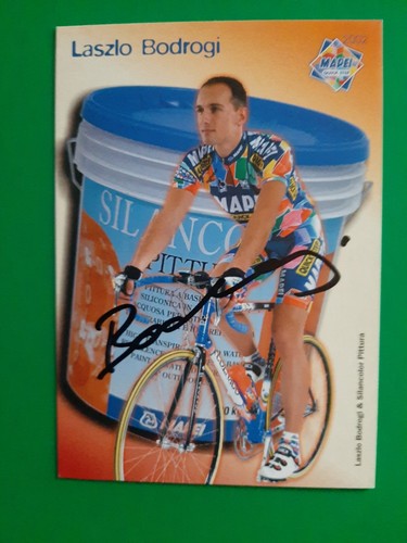 Carte Autographiée Laszlo Bodrogi – Cyclisme Hongrie – Équipe Crédit Agricole 2005 (Originale)