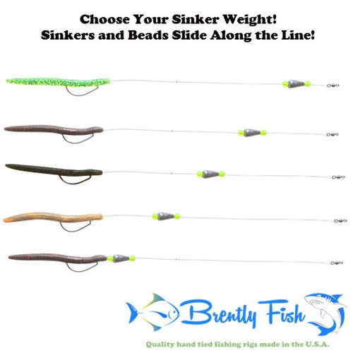 5 Fully Assembled Bass Fishing Rigs (Texas Rigs) eBay