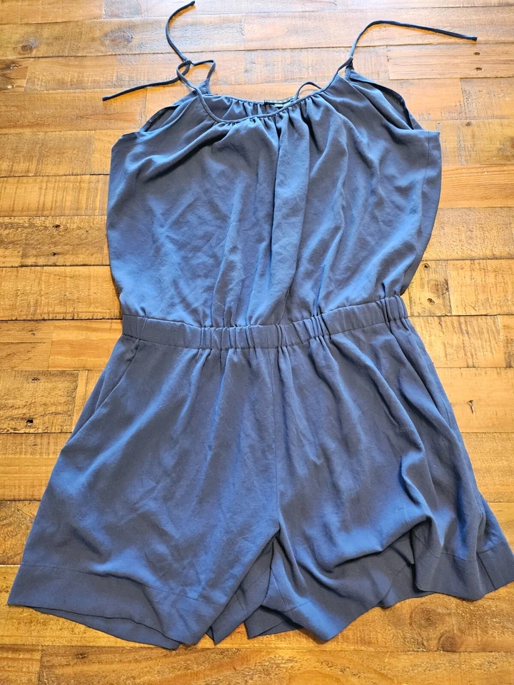 Theory ROMPER "LIRIANNA" Sin Mangas AZUL MARINO MONO Corto Cierre de Corbata BOLSILLO Foto 2 de 4