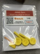 1/48 Omask Wheel Bay Plugs #74811 A6M2 Zero For Eduard