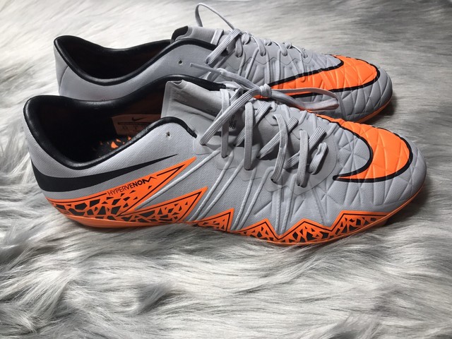 RARE Nike Hypervenom Phinish II SG Pro Soccer Cleats Mens sz 6.5 New Gray/Orange | eBay