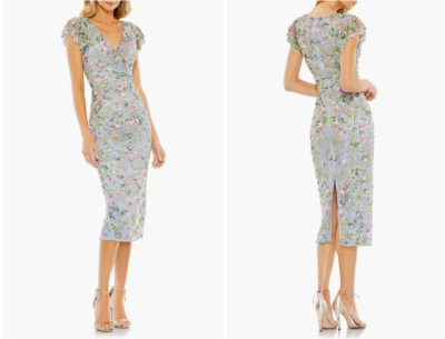 MAC DUGGAL 5722 FLORAL EMBELLISHED FLUTTER CAP SLEEVE SLATE BLUE MIDI DRESS 12 | eBay MAC DUGGAL 5722 FLORAL EMBELLISHED FLUTTER CAP SLEEVE SLATE BLUE MIDI DRESS 12 | eBay