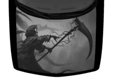 Stormy Grim Reaper Grayscale Truck Vinyl Hood Wrap Car Graphic Decal 58