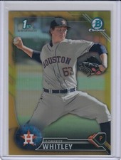 FORREST WHITLEY 2016 Bowman Chrome Draft Gold Refractor #'d 1/50 Rookie Card RC