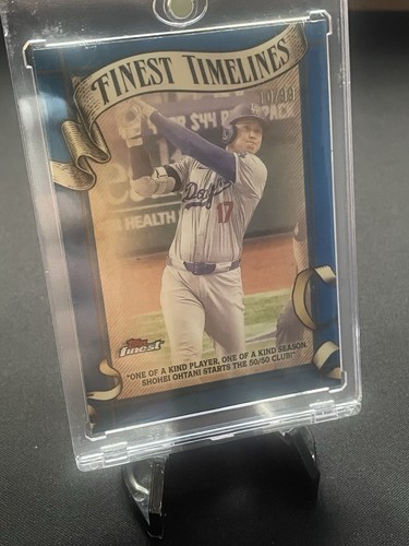 2025 Topps Finest - Finest Timelines Shohei Ohtani #FT-12 Blue Refractor /99 MVP