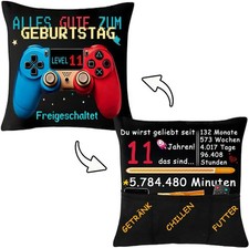 Geschenk Junge 11 Jahre, Kissenbezug 11 Geburtstag Junge Geschenke für 11 