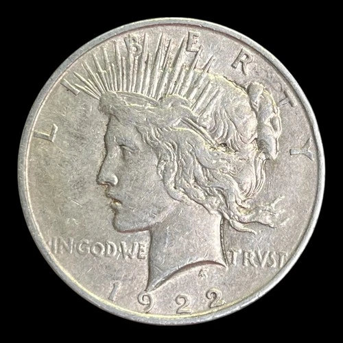 1922-D Peace Silver Dollar, XF