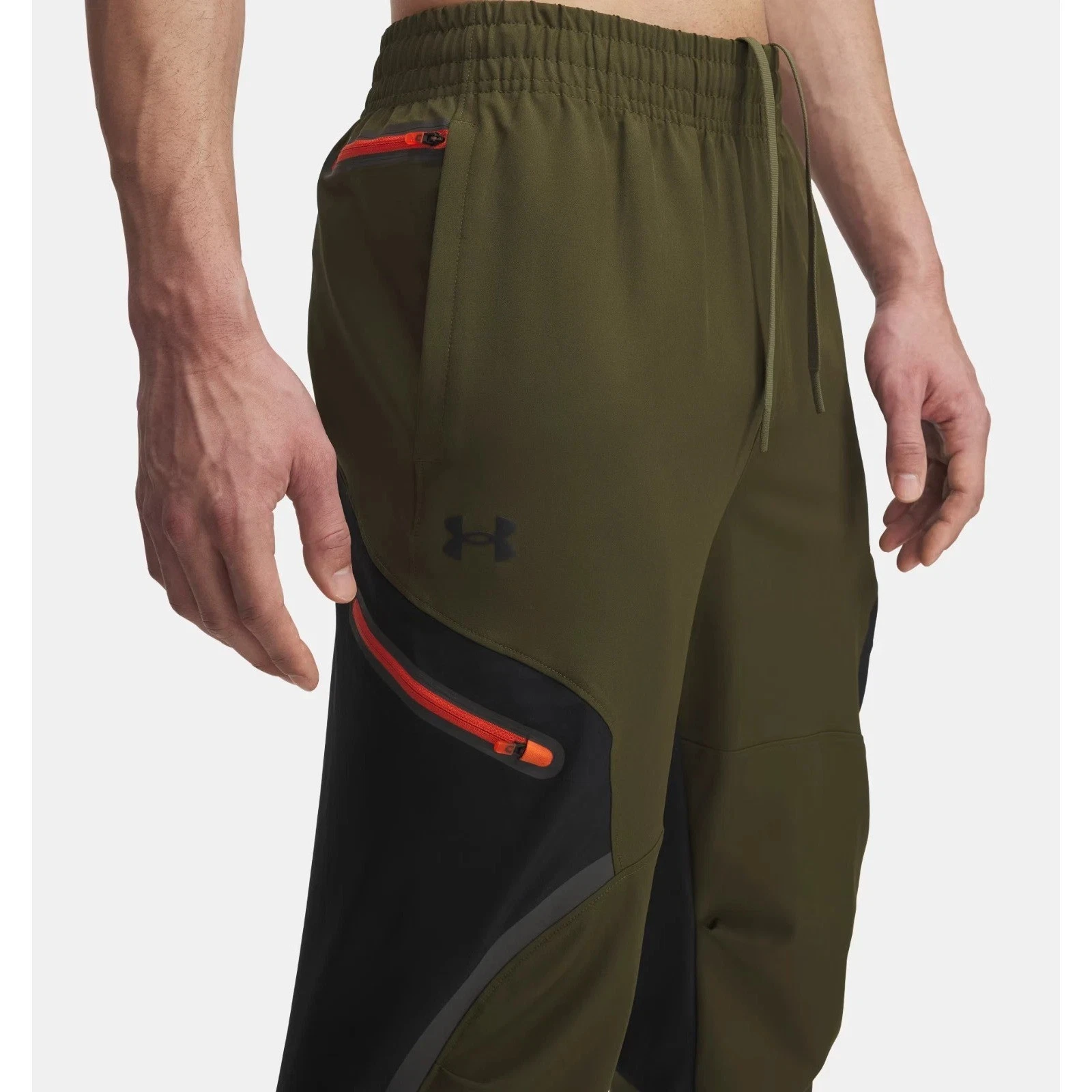 Under Armour Unstoppable Cargo Pants Joggers Mens Small Green Black 1390256-308