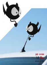1Pc Little Devil Car Antenna Top Decoration, Big Eyed Bat Antenna Ball