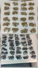 Lot 1500 Hair Ties / ponytail holders . Bags Of 20 Each. 50 Black 25 Tan Bags.