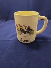 Glenn Stoneware Mug Made In USA Vintage Woosley Car Coffee Cup