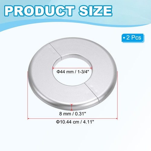 4pcs Wall Split Flange 44mm/1.7" — Self-Adhesive ABS Pipe Cover Plates For Bathroom, Kitchen, Heating Pipes