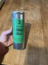 Vintage Sealed General Tire 3 Practice Tennis Balls Metal Tin Can Made In USA