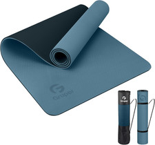 TPE Yoga Mat Non Slip Eco Friendly Exercise Pad 6mm 8mm Thick With Bag Strap NEW