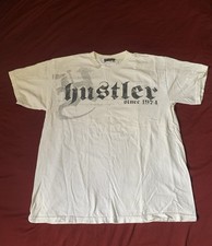 Vintage Y2K Hustler Shirt Mens Large White Hardcore Since  74 Rare Graphic Tee