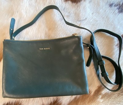 Vintage London ted baker GREEN Purse / bag Gold Toned Hardware Adjustable