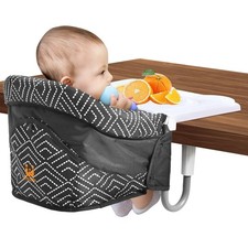 Hook On High Chair with Tray,Portable Baby High Chair that Attaches to Table,...