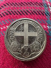 2010 London one pound coin,circulated
