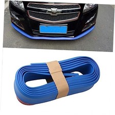 Car Front Bumper Protector Self-Adhesive Auto Splitter Body Spoiler Skirt Blue