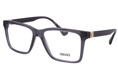 Versace VE3328 5389 Eyeglasses Frame Men's Transparent Grey Full Rim 58mm