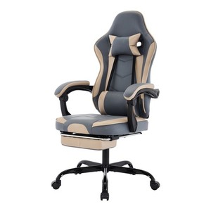 Gaming Chair w/ Footrest Ergonomic Gamer Home Office Chair Lumbar Support New