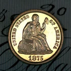 * 1875 CAM/DCAM * PRISTINE++ GEM PROOF SEATED LIBERTY DIME * FROM COLLECTION