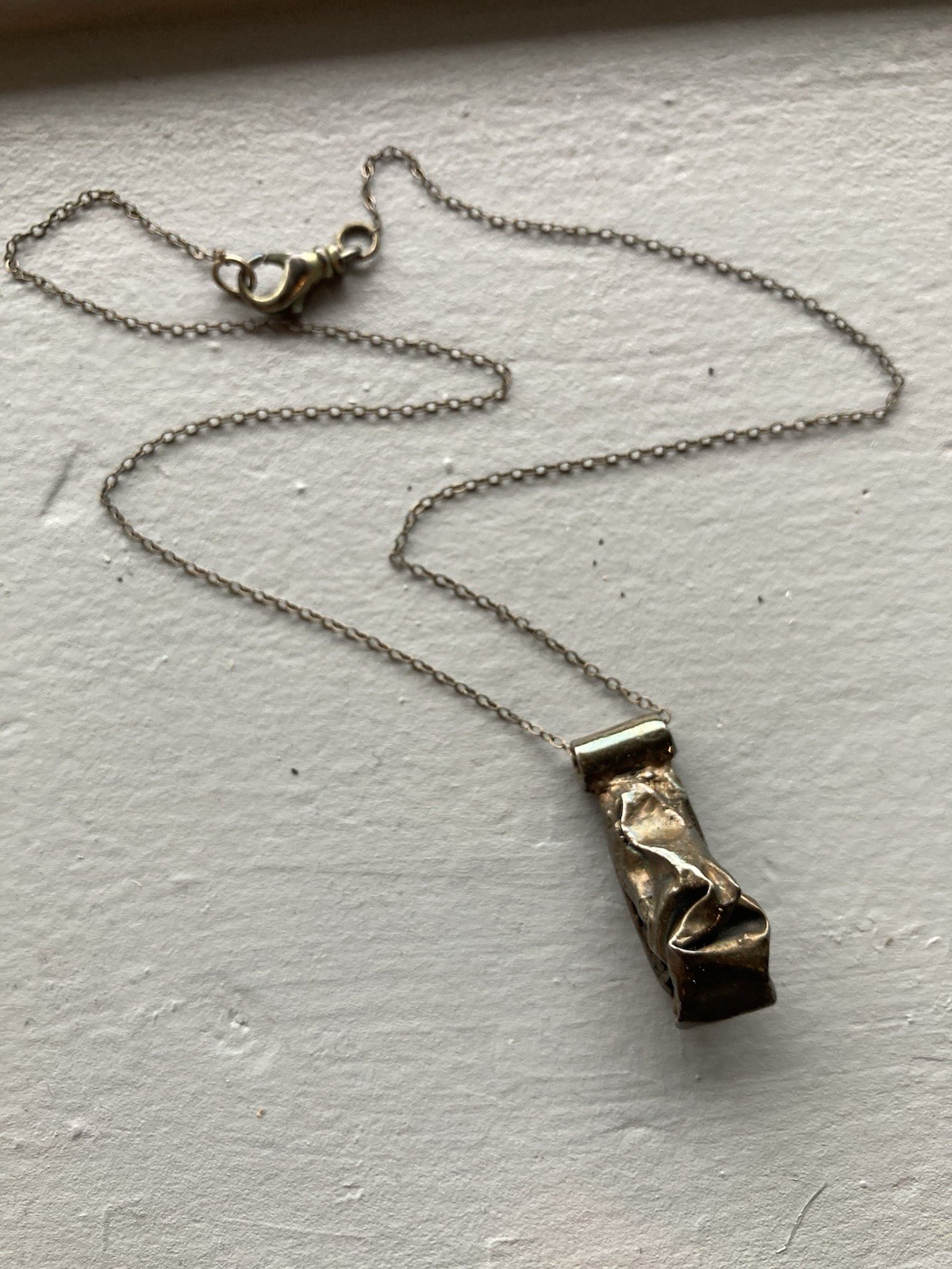 Vintage Solid 925 Sterling Silver Artisan Abstrac… - image 1