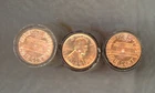 1961D, 1962 D, 1963 D ~ LINCOLN WHEAT CENT ROLL LOT ~ BU RED ~ 150 COINS