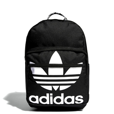 Adidas Originals Trefoil Logo Black Backpack School Gym Travel 15''x17''