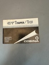 Original Instructions Manual for Cosina CT 1 Super/ 1G