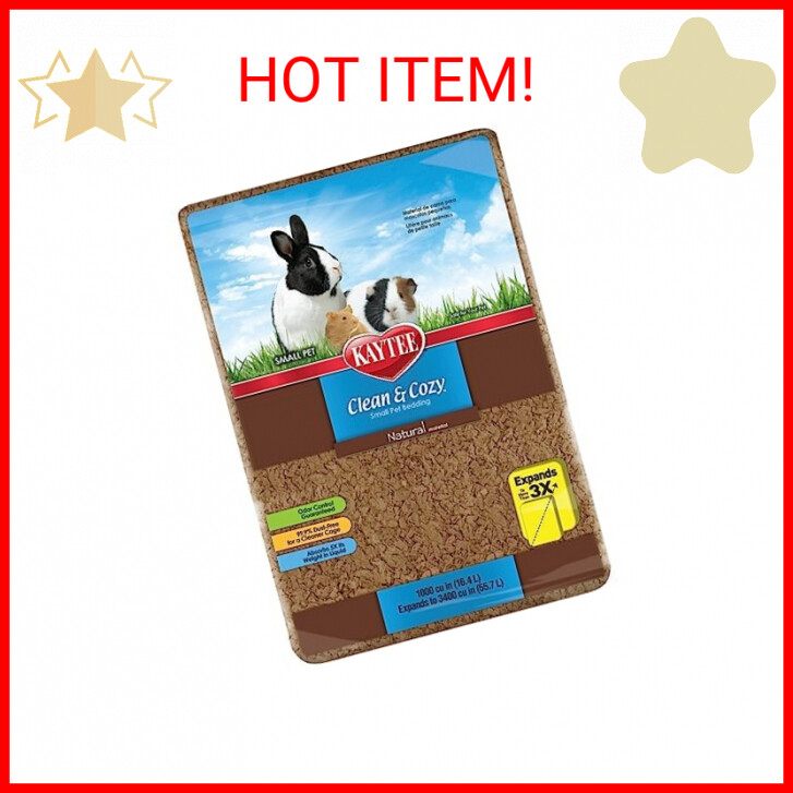 Kaytee Clean & Cozy Natural Small Animal Pet Bedding for Pet Guinea Pigs, Rabbit